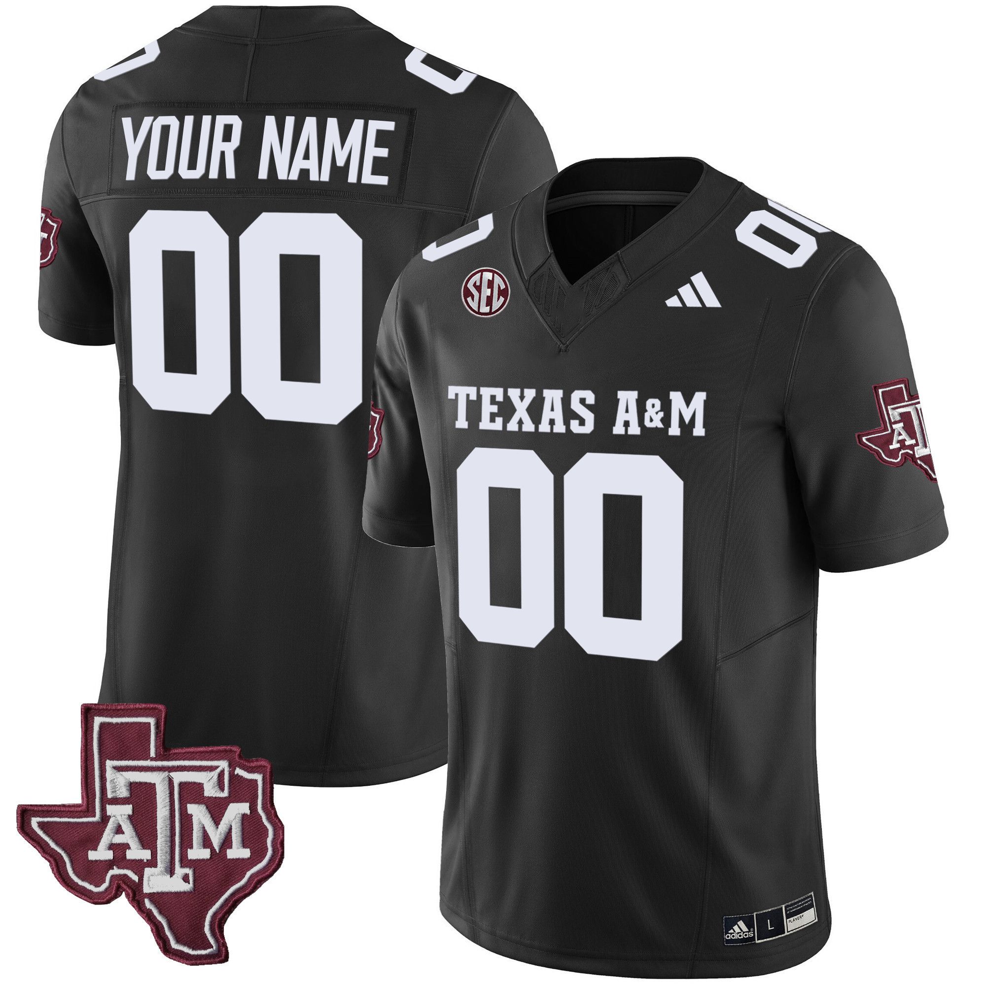 Men Texas A&M Aggies Black 2024 Vapor Limited Custom NCAA Jersey style 1->customized nfl jersey->Custom Jersey
